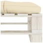 vidaXL Outdoor-Ottomane Paletten mit Kissen in Creme Holz vidaXL Outdoor-Ottomane Paletten mit Kissen in Creme Holz