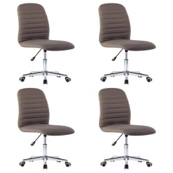 vidaXL Esszimmerstühle 4 Stk. Taupe Stoff