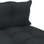 vidaXL Garten-Paletten-Mittelsofa mit Kissen in Anthrazit Holz vidaXL Garten-Paletten-Mittelsofa mit Kissen in Anthrazit Holz