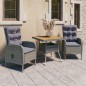 vidaXL 3-tlg. Garten-Essgruppe Poly Rattan und Akazienholz Grau vidaXL 3-tlg. Garten-Essgruppe Poly Rattan und Akazienholz Grau