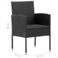 vidaXL 5-tlg. Garten-Essgruppe Poly Rattan Schwarz vidaXL 5-tlg. Garten-Essgruppe Poly Rattan Schwarz
