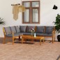 vidaXL 5-tlg. Garten-Lounge-Set mit Auflagen Massivholz Akazie vidaXL 5-tlg. Garten-Lounge-Set mit Auflagen Massivholz Akazie