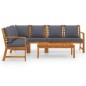 vidaXL 5-tlg. Garten-Lounge-Set mit Auflagen Massivholz Akazie vidaXL 5-tlg. Garten-Lounge-Set mit Auflagen Massivholz Akazie