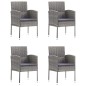 vidaXL 5-tlg. Garten-Essgruppe Poly Rattan Anthrazit vidaXL 5-tlg. Garten-Essgruppe Poly Rattan Anthrazit