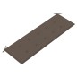 vidaXL Batavia-Gartenbank mit Taupe Auflage 150 cm Massivholz Teak 
