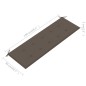 vidaXL Batavia-Gartenbank mit Taupe Auflage 150 cm Massivholz Teak 