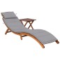 vidaXL Sonnenliege mit Tisch und Auflage Massivholz Akazie vidaXL Sonnenliege mit Tisch und Auflage Massivholz Akazie