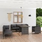 vidaXL 8-tlg. Garten-Lounge-Set mit Kissen Poly Rattan Grau vidaXL 8-tlg. Garten-Lounge-Set mit Kissen Poly Rattan Grau
