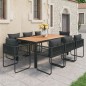 vidaXL 9-tlg. Garten-Essgruppe PVC Rattan Schwarz und Braun vidaXL 9-tlg. Garten-Essgruppe PVC Rattan Schwarz und Braun