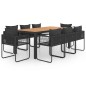 vidaXL 9-tlg. Garten-Essgruppe PVC Rattan Schwarz und Braun vidaXL 9-tlg. Garten-Essgruppe PVC Rattan Schwarz und Braun