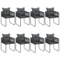 vidaXL 9-tlg. Garten-Essgruppe PVC Rattan Schwarz und Braun vidaXL 9-tlg. Garten-Essgruppe PVC Rattan Schwarz und Braun
