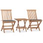 vidaXL 3-tlg. Garten-Essgruppe mit Kissen Klappbar Massivholz Teak vidaXL 3-tlg. Garten-Essgruppe mit Kissen Klappbar Massivholz Teak