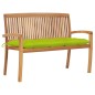 vidaXL Stapelbare Gartenbank mit Auflage 128,5 cm Massivholz Teak vidaXL Stapelbare Gartenbank mit Auflage 128,5 cm Massivholz Teak