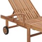 vidaXL Sonnenliege mit Auflage Hellgrün Massivholz Teak vidaXL Sonnenliege mit Auflage Hellgrün Massivholz Teak
