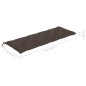 vidaXL Batavia-Gartenbank mit Taupe Auflage 150 cm Massivholz Teak vidaXL Batavia-Gartenbank mit Taupe Auflage 150 cm Massivholz Teak