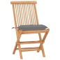 vidaXL 3-tlg. Garten-Essgruppe mit Kissen Klappbar Massivholz Teak vidaXL 3-tlg. Garten-Essgruppe mit Kissen Klappbar Massivholz Teak