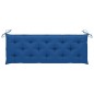 vidaXL Batavia-Gartenbank mit Blauer Auflage 150 cm Massivholz Teak vidaXL Batavia-Gartenbank mit Blauer Auflage 150 cm Massivholz Teak