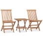 vidaXL 3-tlg. Garten-Essgruppe mit Kissen Klappbar Massivholz Teak vidaXL 3-tlg. Garten-Essgruppe mit Kissen Klappbar Massivholz Teak