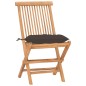 vidaXL 3-tlg. Garten-Essgruppe mit Kissen Klappbar Massivholz Teak vidaXL 3-tlg. Garten-Essgruppe mit Kissen Klappbar Massivholz Teak