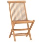 vidaXL 3-tlg. Garten-Essgruppe mit Kissen Klappbar Massivholz Teak vidaXL 3-tlg. Garten-Essgruppe mit Kissen Klappbar Massivholz Teak