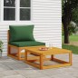 vidaXL 2-tlg. Garten-Sofa-Set mit Kissen Massivholz Akazie vidaXL 2-tlg. Garten-Sofa-Set mit Kissen Massivholz Akazie