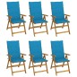 vidaXL Klappbare Gartenstühle 6 Stk. mit Auflagen Massivholz Akazie vidaXL Klappbare Gartenstühle 6 Stk. mit Auflagen Massivholz Akazie