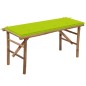 vidaXL Klappbare Gartenbank mit Auflage 118 cm Bambus vidaXL Klappbare Gartenbank mit Auflage 118 cm Bambus