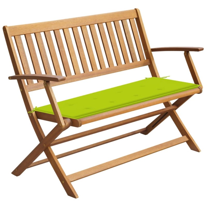 vidaXL Gartenbank mit Auflage 120 cm Massivholz Akazie vidaXL Gartenbank mit Auflage 120 cm Massivholz Akazie