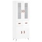 Highboard Hochglanz-Weiß 69,5x34x180 cm Holzwerkstoff Highboard Hochglanz-Weiß 69,5x34x180 cm Holzwerkstoff