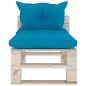 vidaXL Garten-Mittelsofa aus Paletten mit Kissen Kiefernholz vidaXL Garten-Mittelsofa aus Paletten mit Kissen Kiefernholz