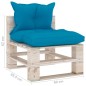 vidaXL Garten-Mittelsofa aus Paletten mit Kissen Kiefernholz vidaXL Garten-Mittelsofa aus Paletten mit Kissen Kiefernholz