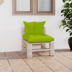 vidaXL Garten-Mittelsofa aus Paletten mit Kissen Kiefernholz