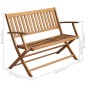 vidaXL Gartenbank mit Auflage 120 cm Massivholz Akazie vidaXL Gartenbank mit Auflage 120 cm Massivholz Akazie