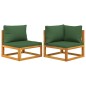 2-tlg. Garten-Sofa-Set mit Kissen Massivholz Akazie 2-tlg. Garten-Sofa-Set mit Kissen Massivholz Akazie