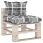 vidaXL Garten-Mittelsofa aus Paletten mit Kissen Kiefernholz vidaXL Garten-Mittelsofa aus Paletten mit Kissen Kiefernholz