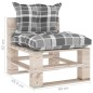 vidaXL Garten-Mittelsofa aus Paletten mit Kissen Kiefernholz vidaXL Garten-Mittelsofa aus Paletten mit Kissen Kiefernholz