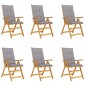 vidaXL Klappbare Gartenstühle 6 Stk. mit Auflagen Massivholz Akazie vidaXL Klappbare Gartenstühle 6 Stk. mit Auflagen Massivholz Akazie