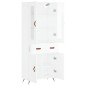 Highboard Hochglanz-Weiß 69,5x34x180 cm Holzwerkstoff Highboard Hochglanz-Weiß 69,5x34x180 cm Holzwerkstoff
