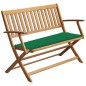 vidaXL Gartenbank mit Auflage 120 cm Massivholz Akazie vidaXL Gartenbank mit Auflage 120 cm Massivholz Akazie