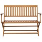 vidaXL Gartenbank mit Auflage 120 cm Massivholz Akazie vidaXL Gartenbank mit Auflage 120 cm Massivholz Akazie