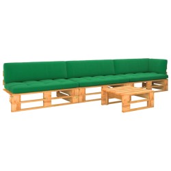 vidaXL 4-tlg. Paletten-Lounge-Set Honigbraun Imprägniertes Kiefernholz