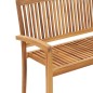 vidaXL Stapelbare Gartenbank mit Auflage 128,5 cm Massivholz Teak vidaXL Stapelbare Gartenbank mit Auflage 128,5 cm Massivholz Teak