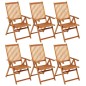 vidaXL Klappbare Gartenstühle 6 Stk. mit Auflagen Massivholz Akazie vidaXL Klappbare Gartenstühle 6 Stk. mit Auflagen Massivholz Akazie