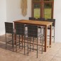 vidaXL 7-tlg. Gartenbar-Set mit Kissen Grau vidaXL 7-tlg. Gartenbar-Set mit Kissen Grau