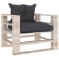 vidaXL Palettensofa mit Kissen Anthrazit Kiefernholz vidaXL Palettensofa mit Kissen Anthrazit Kiefernholz