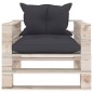 vidaXL Palettensofa mit Kissen Anthrazit Kiefernholz vidaXL Palettensofa mit Kissen Anthrazit Kiefernholz