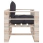 vidaXL Palettensofa mit Kissen Anthrazit Kiefernholz vidaXL Palettensofa mit Kissen Anthrazit Kiefernholz