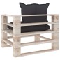 vidaXL Palettensofa mit Kissen Anthrazit Kiefernholz vidaXL Palettensofa mit Kissen Anthrazit Kiefernholz