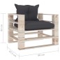 vidaXL Palettensofa mit Kissen Anthrazit Kiefernholz vidaXL Palettensofa mit Kissen Anthrazit Kiefernholz