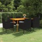 vidaXL 7-tlg. Garten-Essgruppe Schwarz vidaXL 7-tlg. Garten-Essgruppe Schwarz
